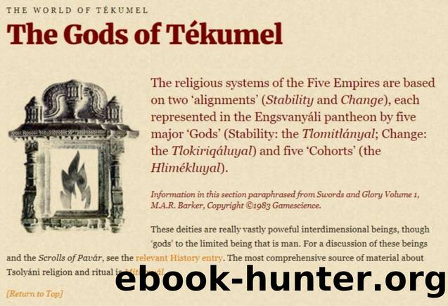 #The Gods of TÃÂ©kumel (TÃÂ©kumel.com) by Unknown