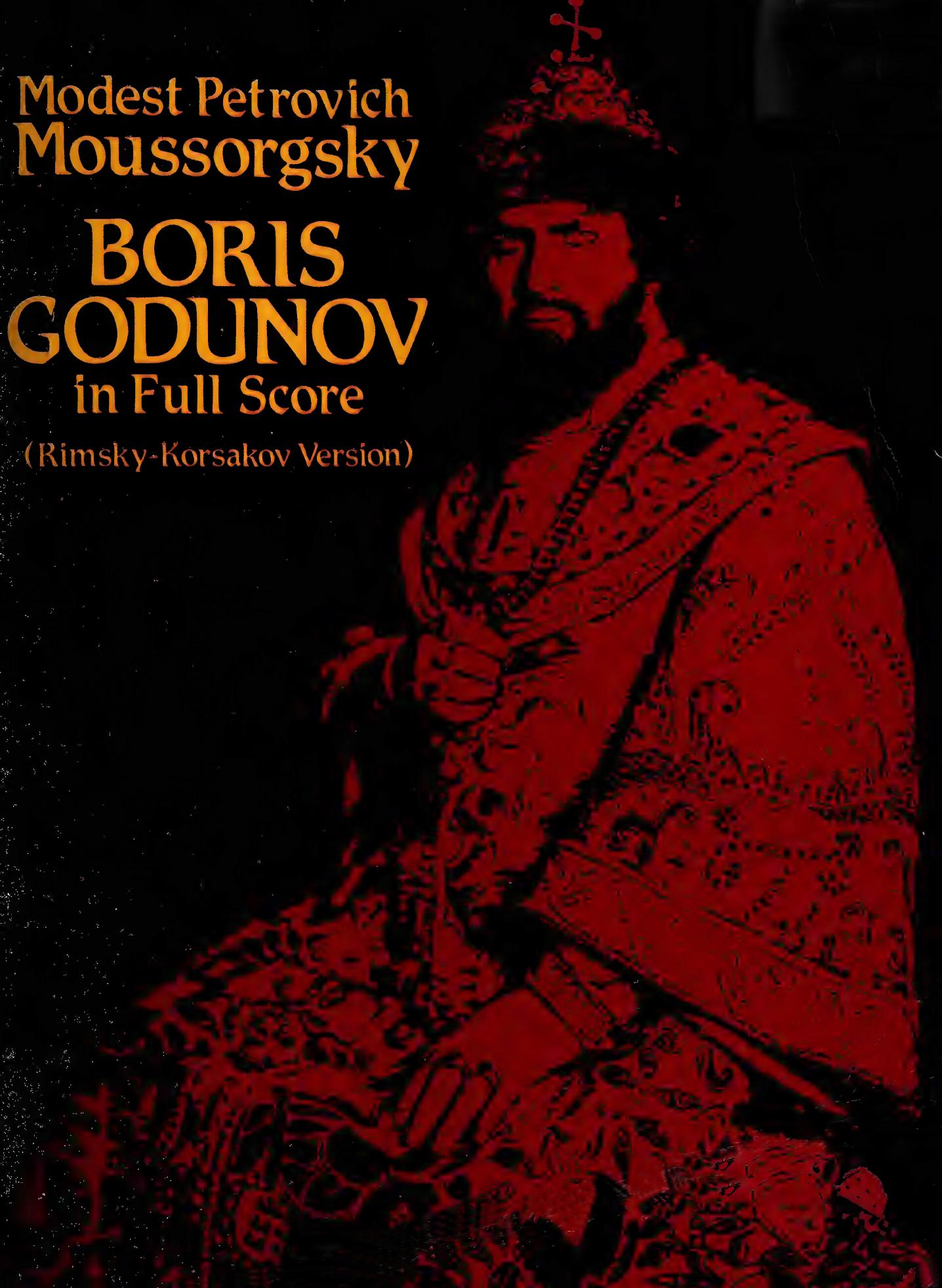 ''Boris Godunov'' in Full Score (Rimsky-Korsakov Version) by Moussorgsky Modest