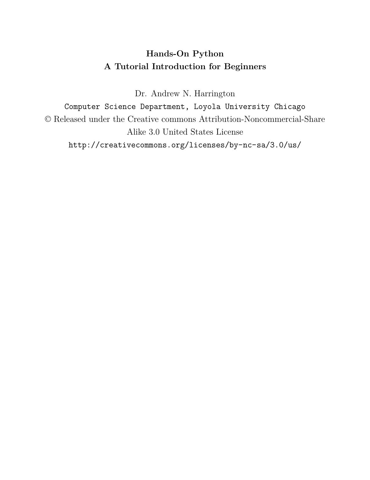 (139p) Hands-On Python; A Tutorial Introduction for Beginners [Harrington] {F2048745} by Unknown