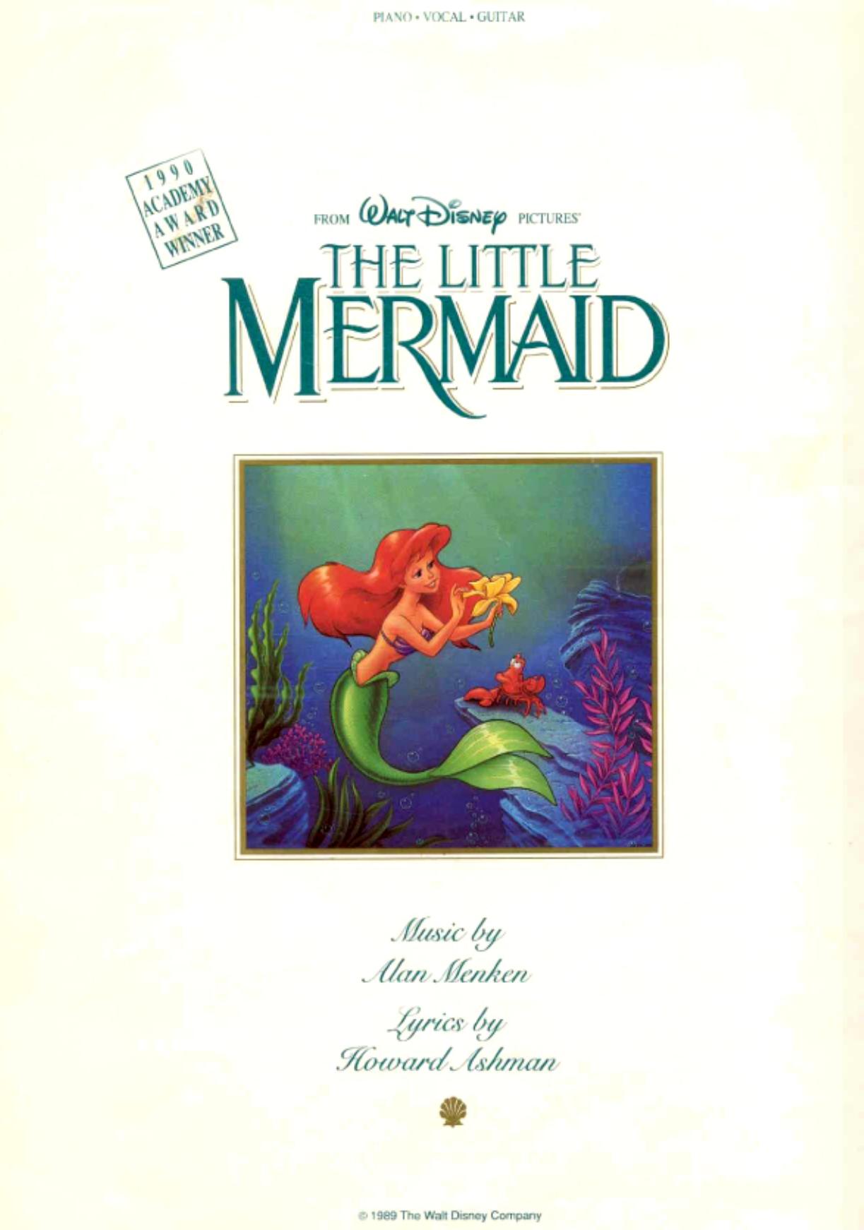 (50 Pg Book) The Little Mermaid by Piano Vocal Guitar
