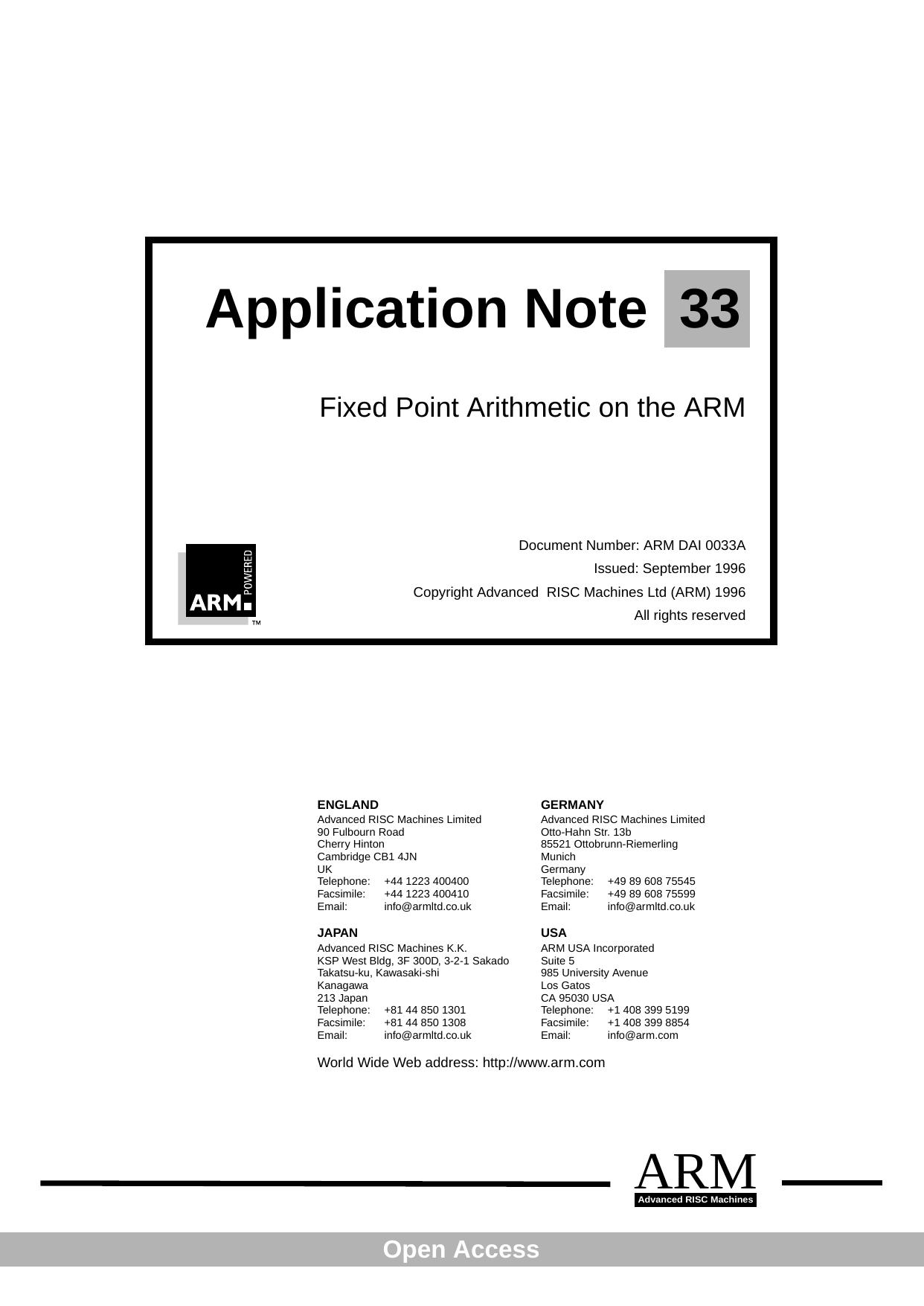 (ARM).Fixed point arithmetic on the ARM by Unknown