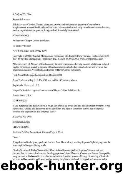 (Bastion Club 04) A Lady Of His Own by Stephanie Laurens