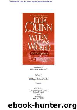 (Bridgerton 2nd Epilogues #4) When He Was Wicked 2nd Epilogue by Julia Quinn