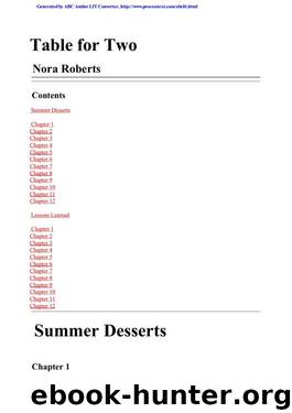 (Great Chefs #1-#2) Table for Two by Nora Roberts