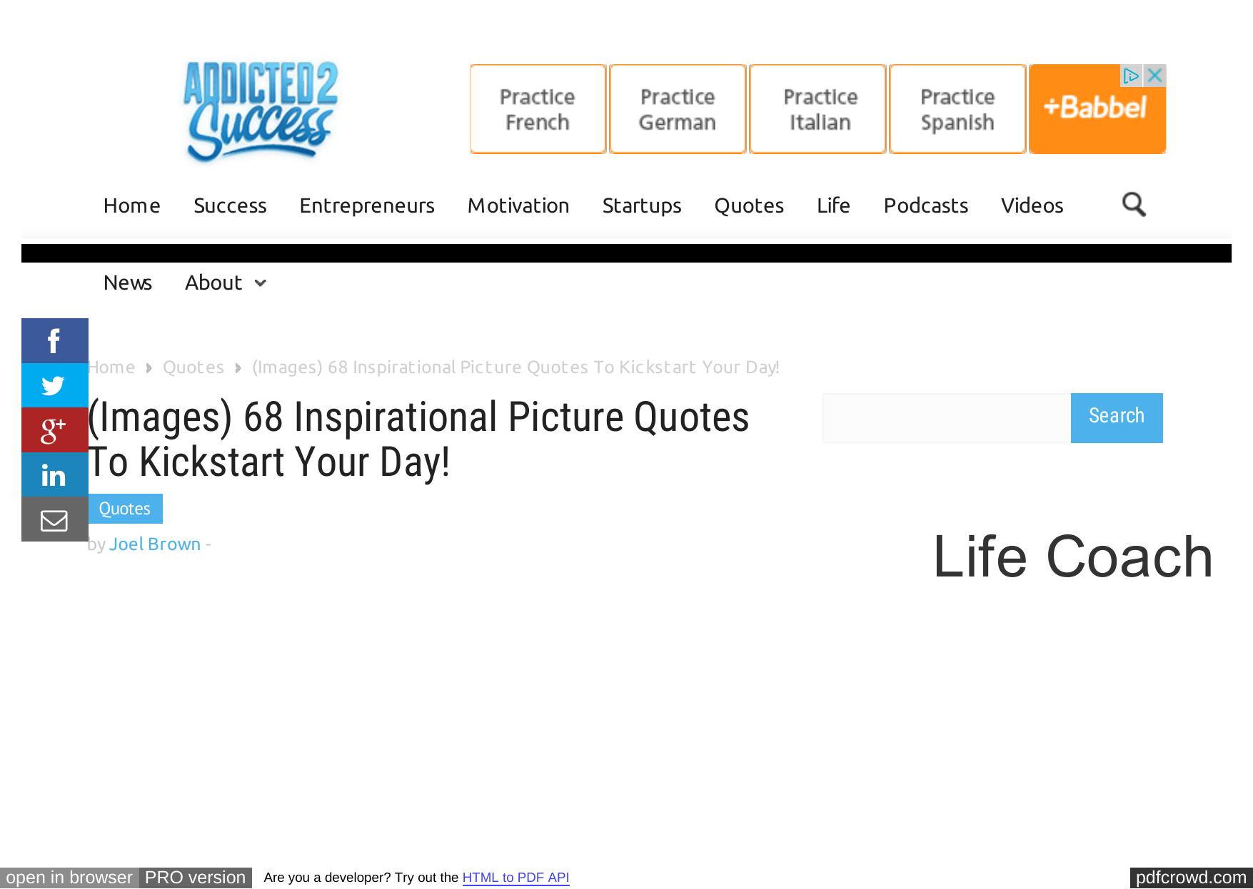 (Images) 68 Inspirational Picture Quotes To Kickstart Your Day! | Addicted 2 Success by Unknown