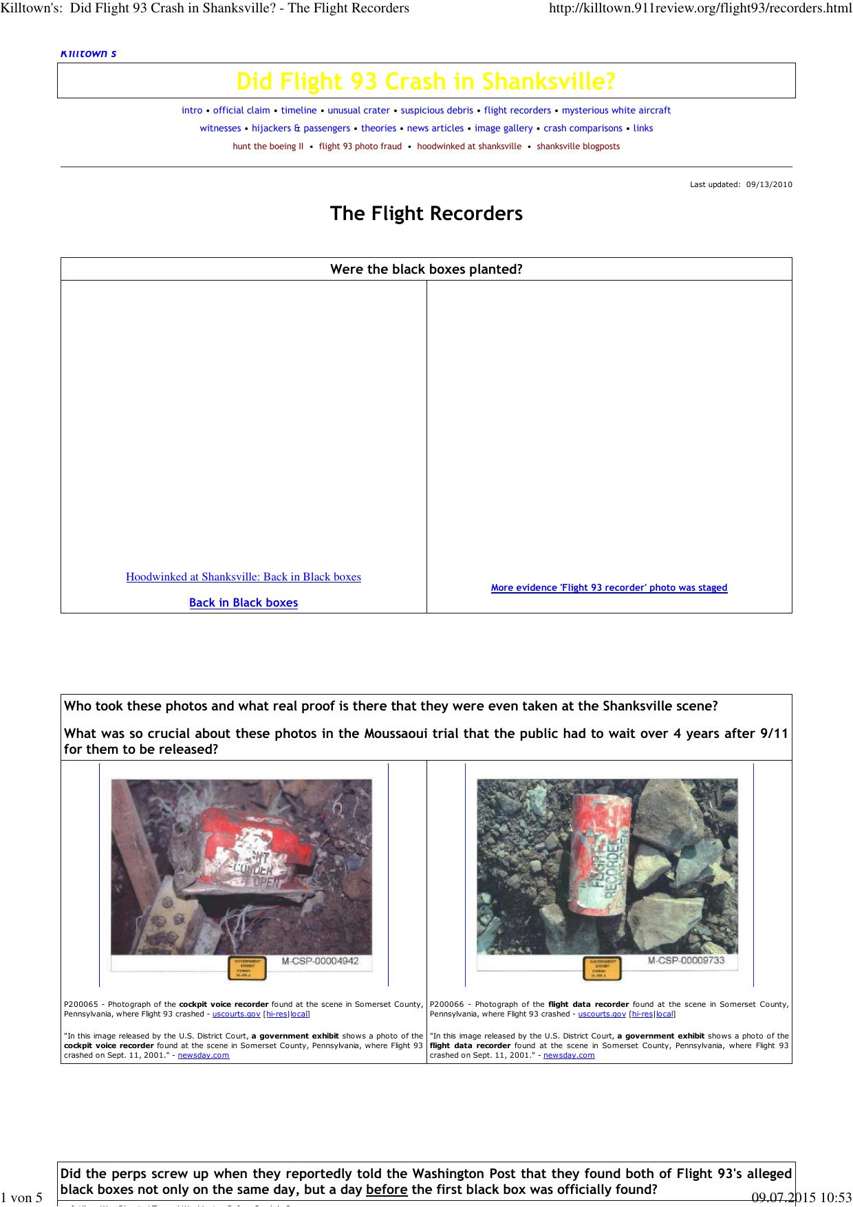 (Killtown's:  Did Flight 93 Crash in Shanksville? - The Flight Recorders) by Andi