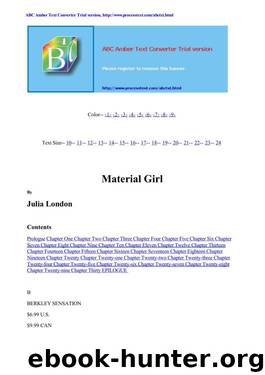 (Lear Family Trilogy #1) Material Girl by Julia London