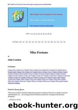 (Lear Family Trilogy #3) Miss Fortune by Julia London