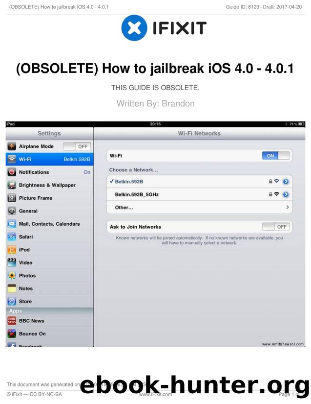 (OBSOLETE) How to jailbreak iOS 4.0 - 4.0.1 by 4.0.1