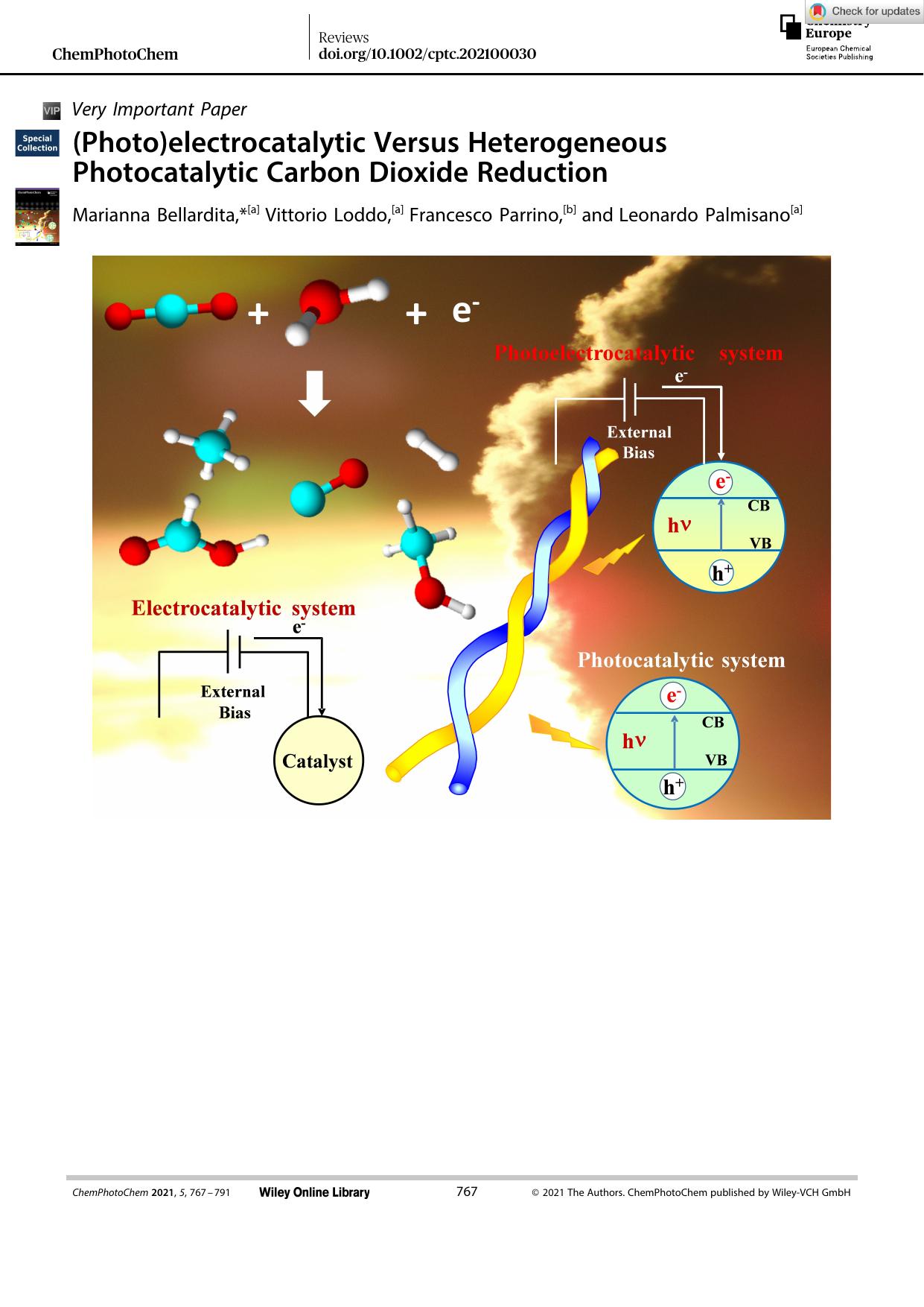 (Photo)electrocatalytic Versus Heterogeneous Photocatalytic Carbon Dioxide Reduction by Unknown