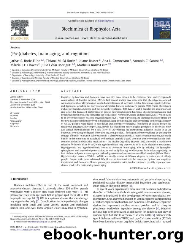 (Pre)diabetes, brain aging, and cognition by unknow