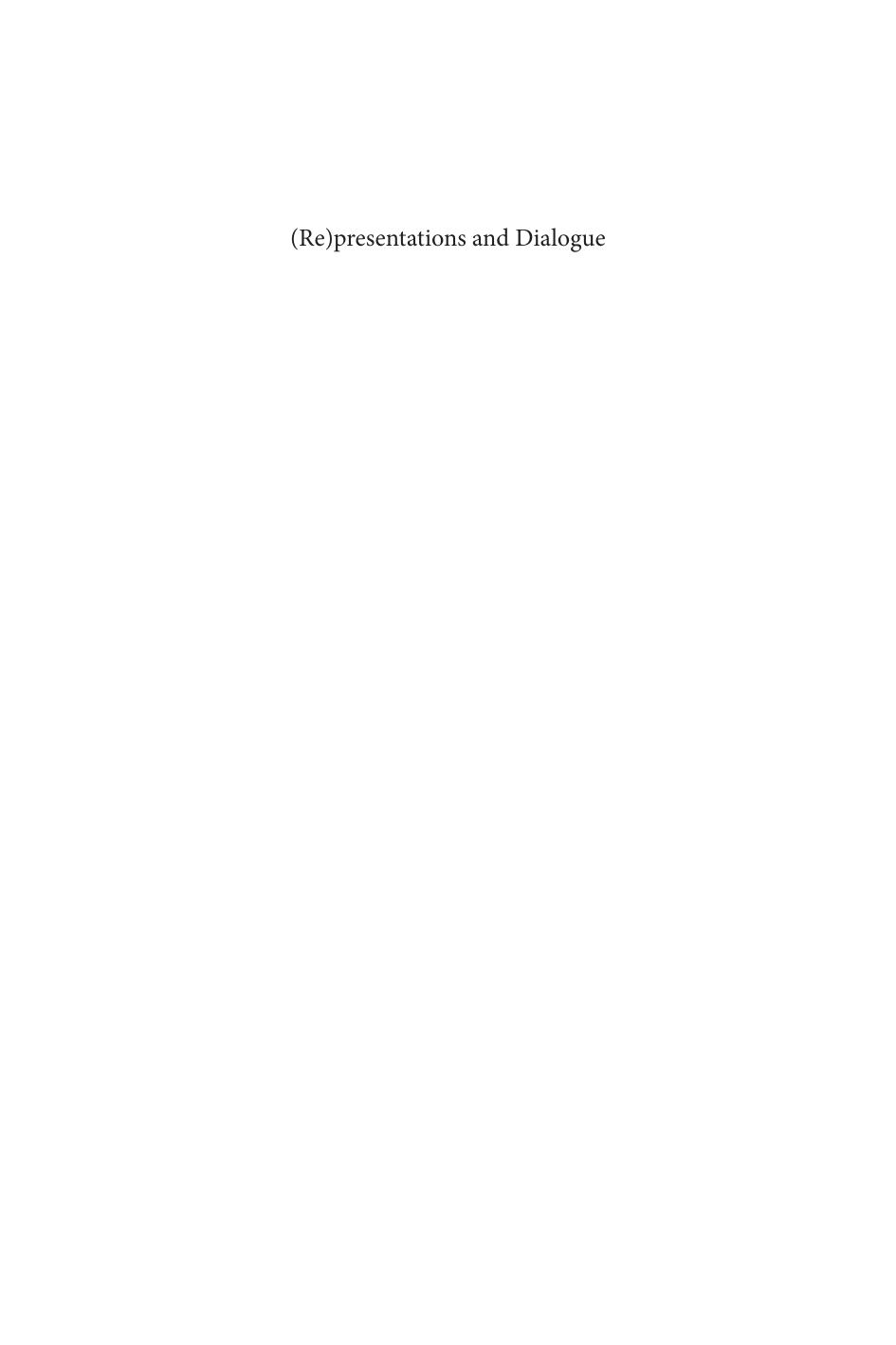 (Re)presentations and Dialogue by François Cooren; Alain Létourneau