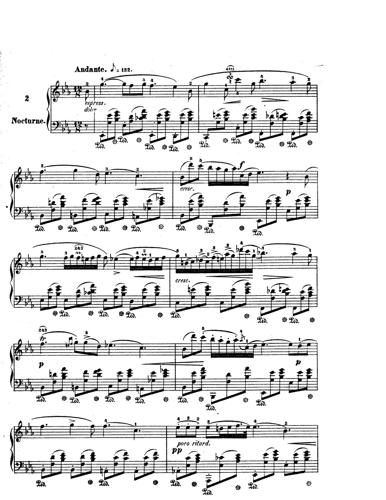 (Sheet Music - Piano) Chopin by Nocturne 2