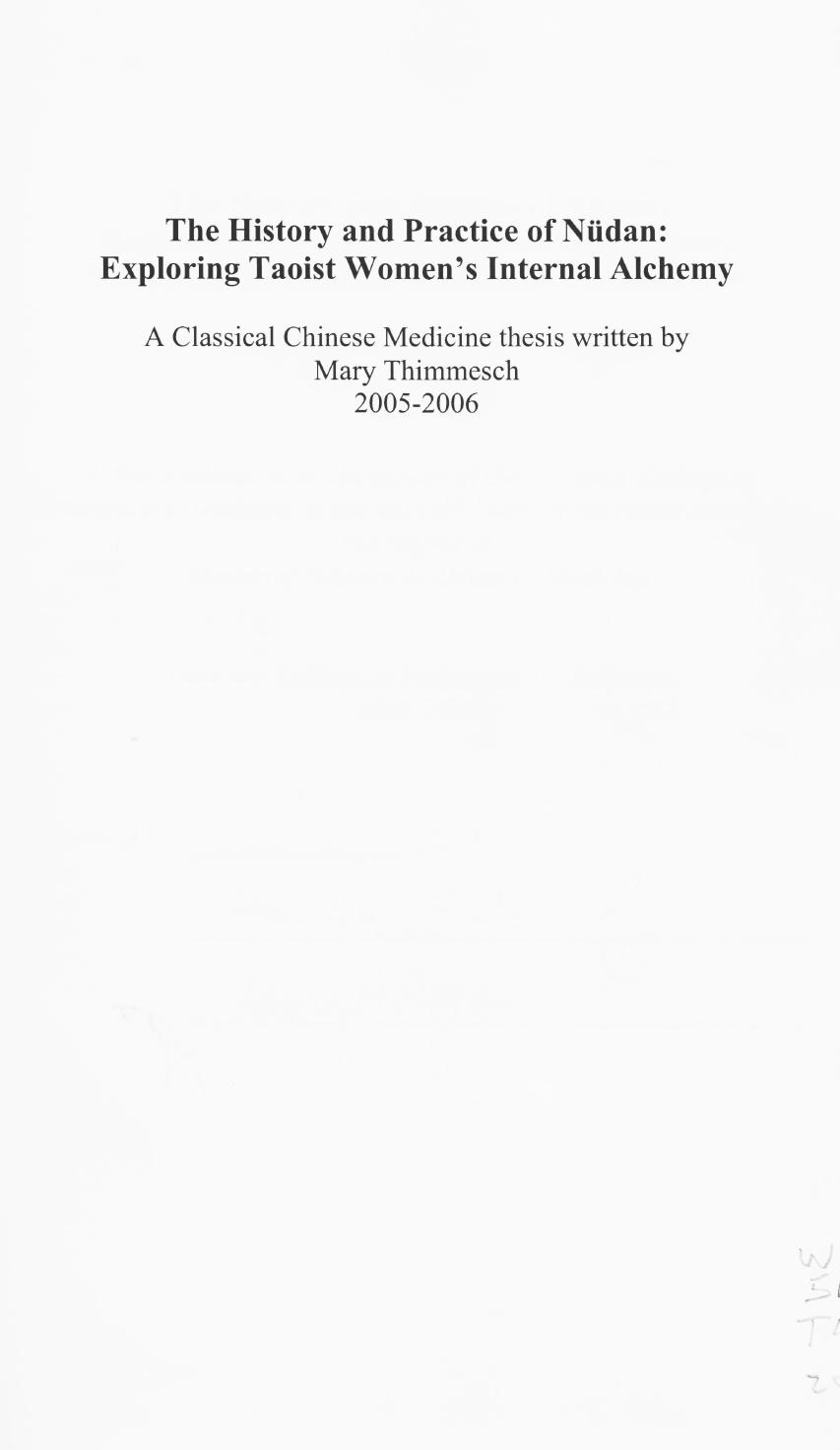 (Taoism) Timmische - The History and Practice of Nudan by Exploring Taoist Womans Internal Alchemy