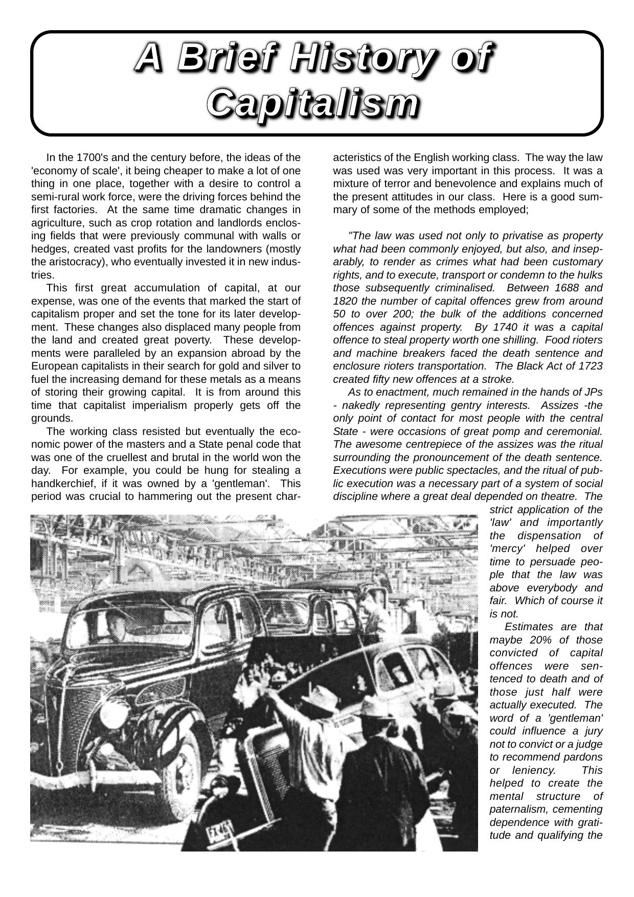 (anarchist flyer) brief history of capitalism by Unknown