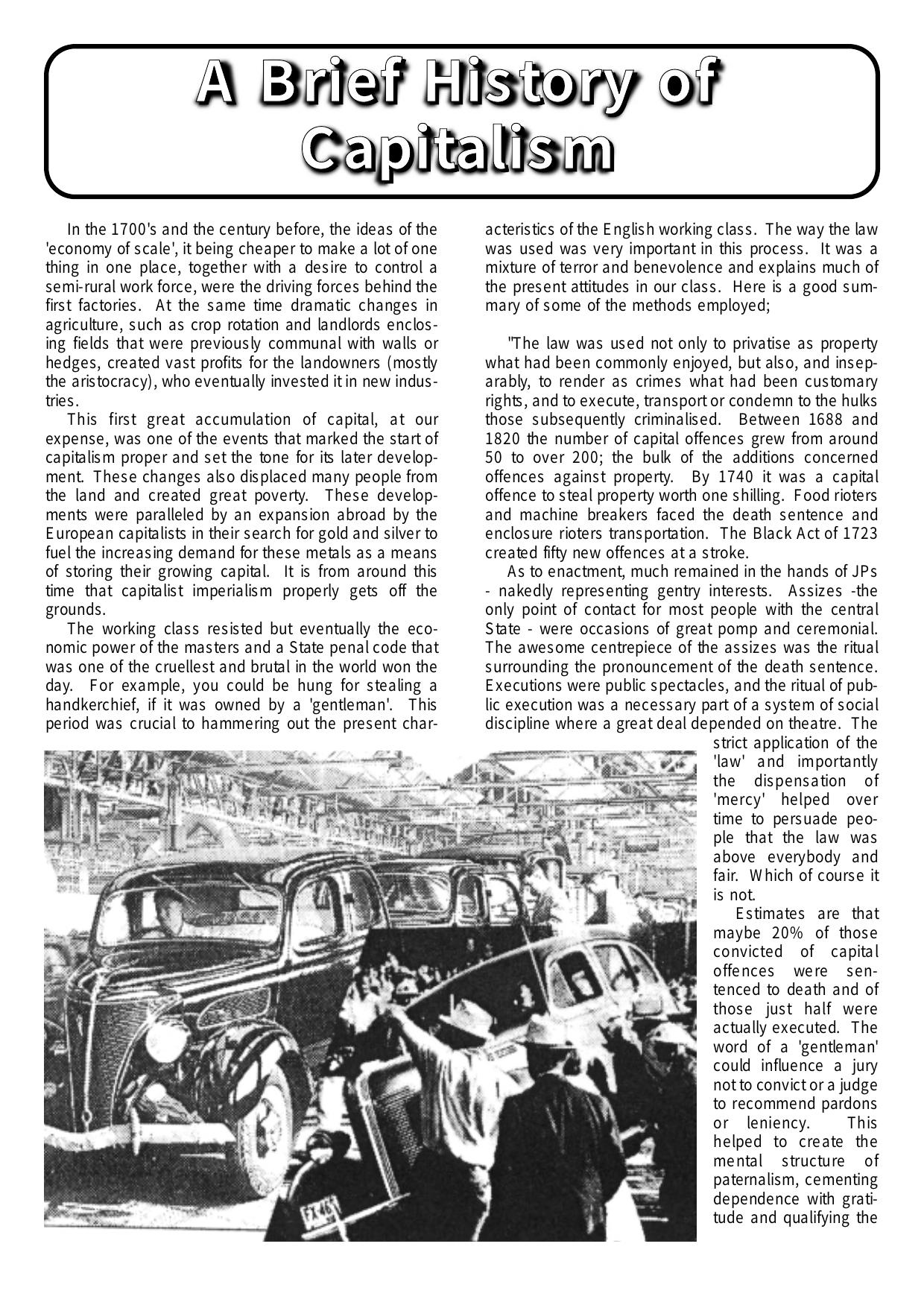 (anarchist flyer) brief history of capitalism by unknow