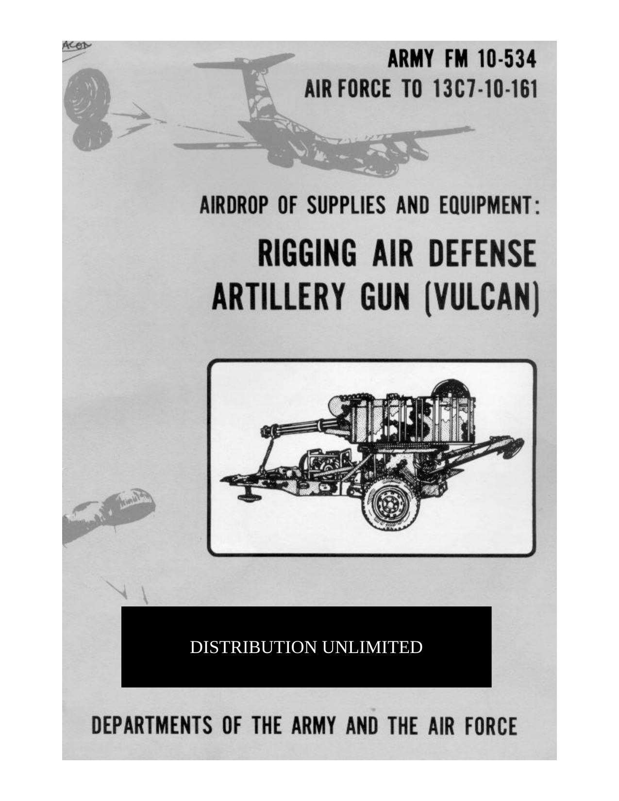 (eBook - English - Military) US Army - Field Manual FM 10-534 by (Airdrop Of Supplies & Equipment-Rigging Air Defense Artillery Gun (Vulcan))