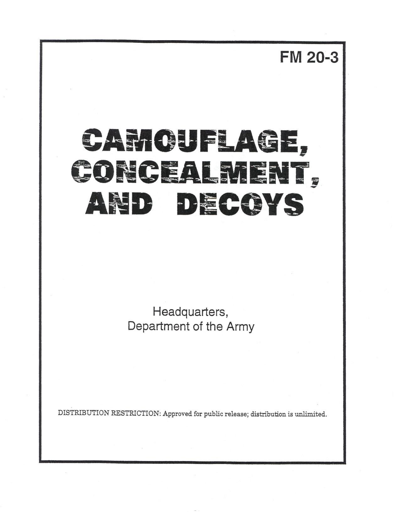 (eBook - English - Military) US Army - Field Manual FM 20-3 by Camouflage Concealment & Decoys AUG1999