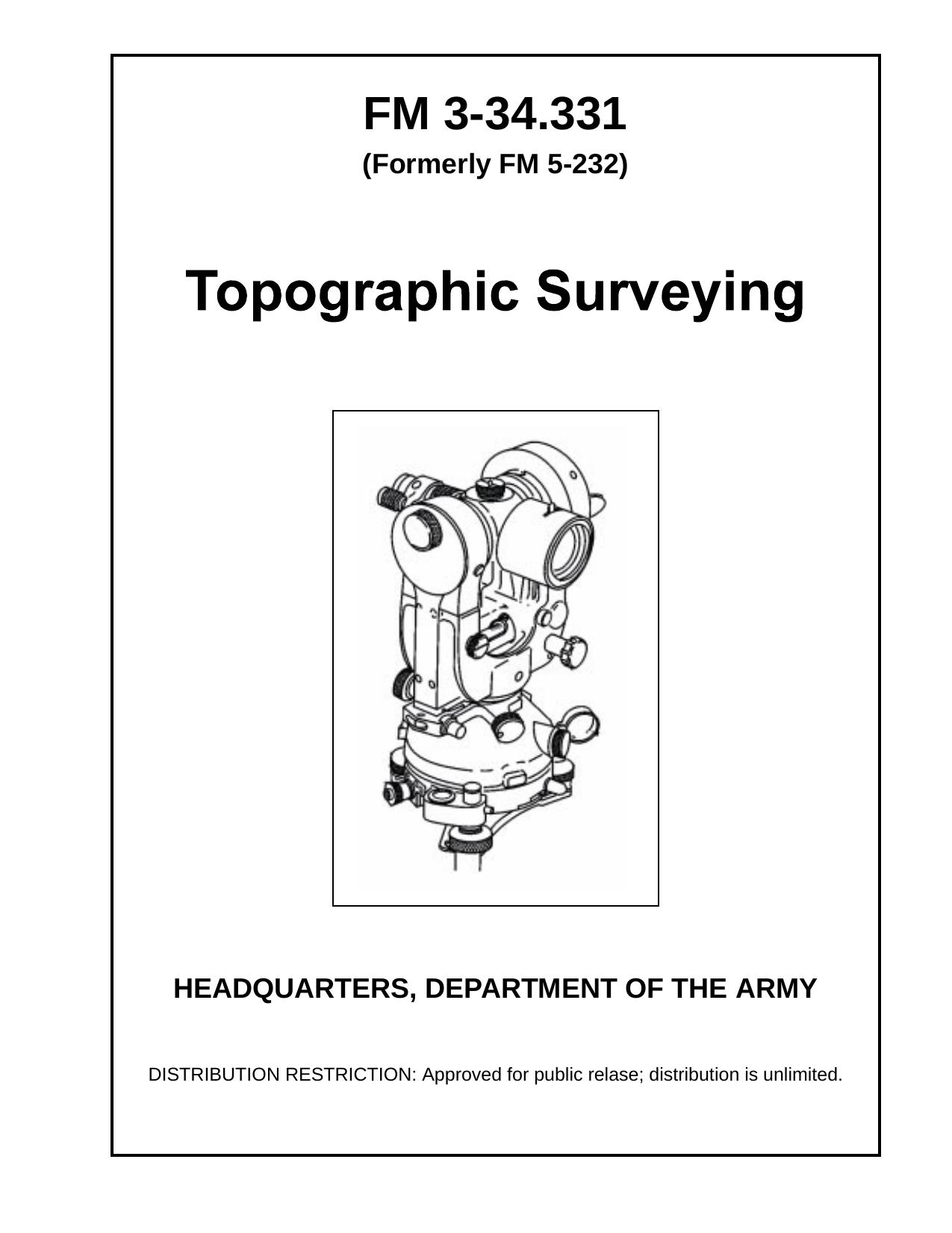 (eBook - English - Military) US Army - Field Manual FM 3-34.331 by Topographic surveying Jan2001