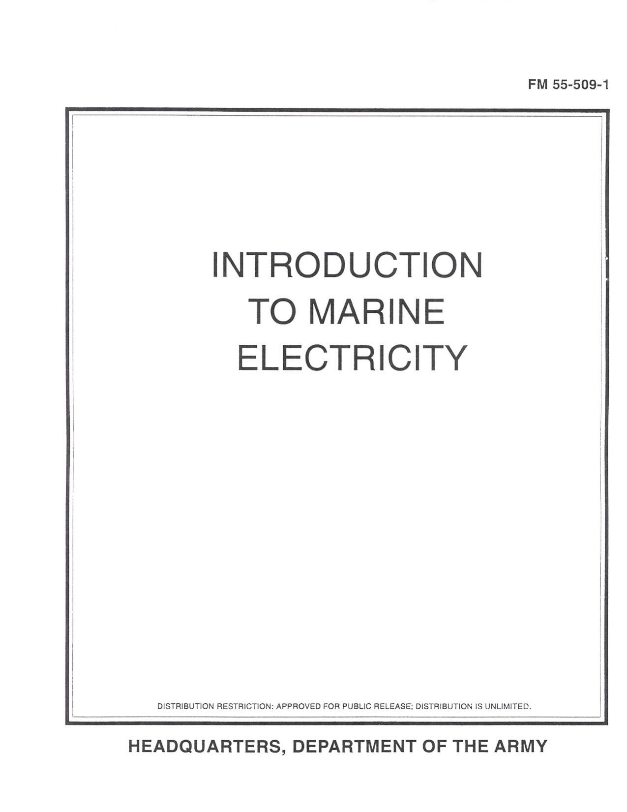 (eBook - English - Military) US Army - Field Manual FM 55-509-1 by Introduction To Marine Electricity