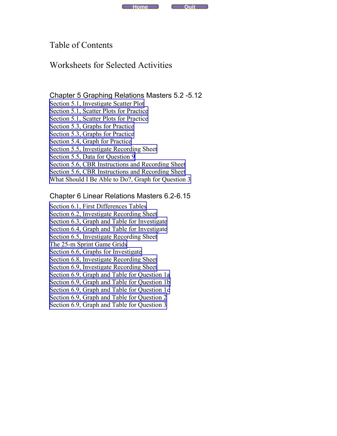 <insert Patch E in âWorksheets for Selected Activitiesâ; links from each entry to the specific pdf> by Ioana Gageo