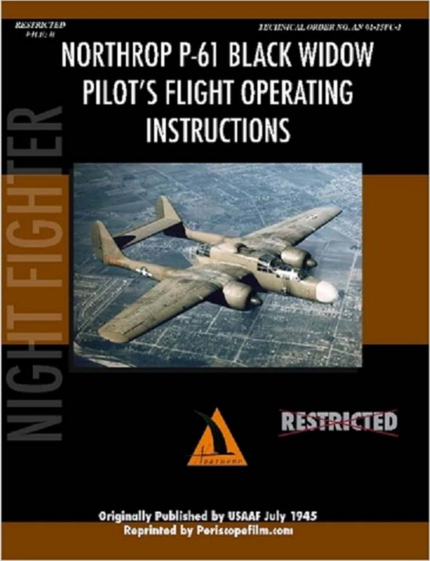[1181311083]Northrop P-61 Black Widow pilot;s flight operating instructions by Unknown