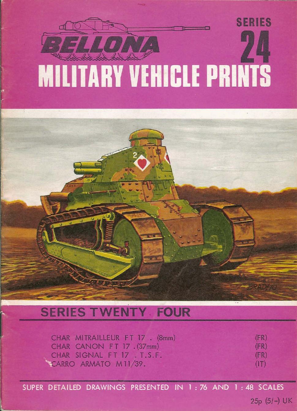 [1181372136]Bellona Military Vehicle Prints Series 24.-C.H.Tavard,N.Pignato,Model Allied Publications by Unknown