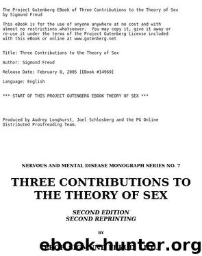 [1905] Three Contributions to the Theory of Sex by Sigmund Freud