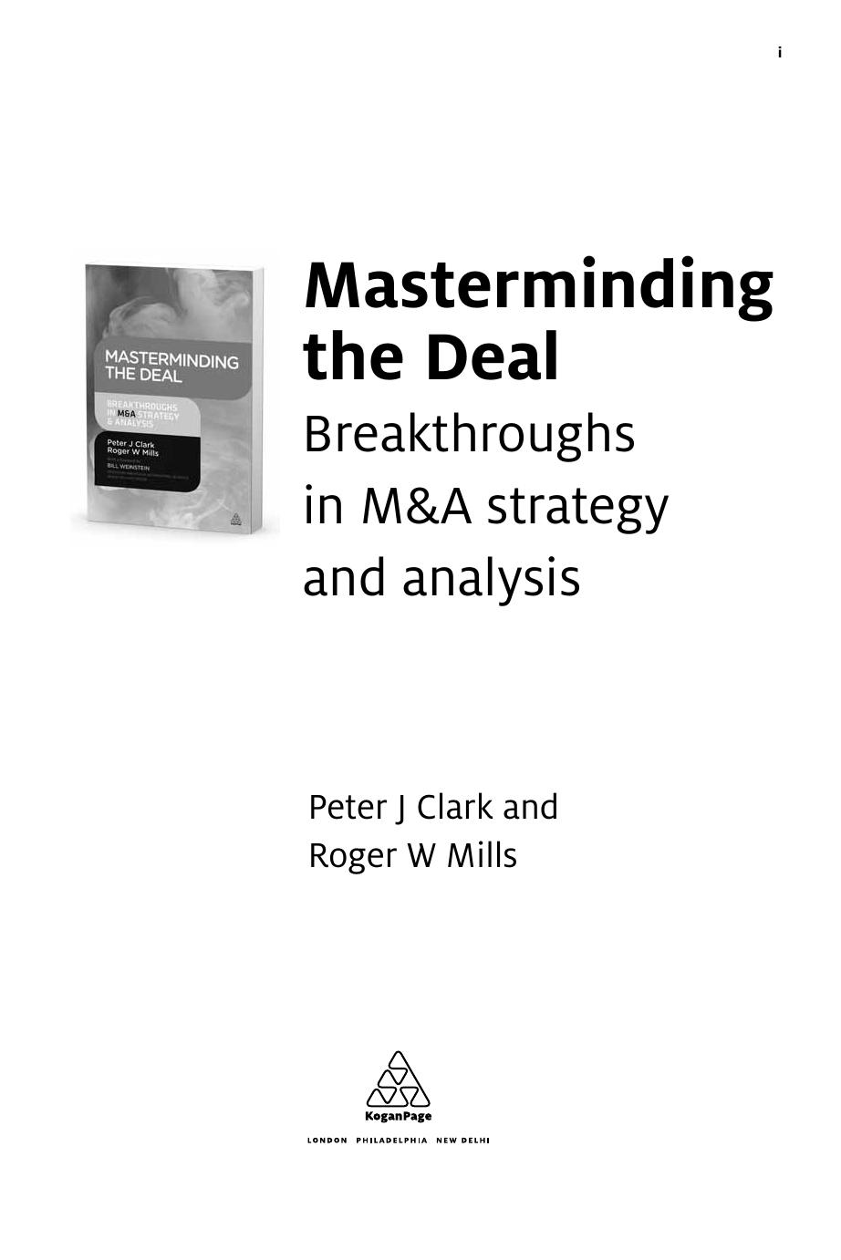 [9780749469535] Masterminding the Deal by Peter Clark & Roger Mills