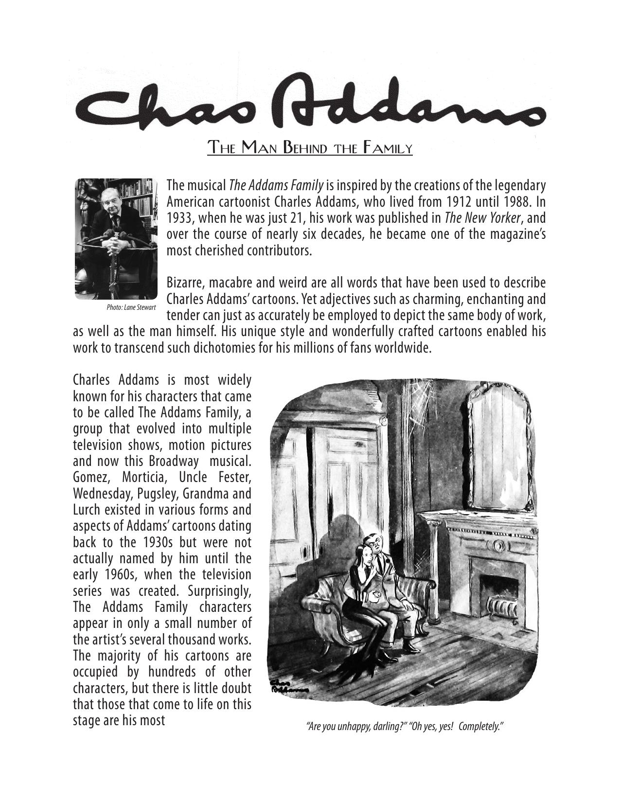 [Article] Charles Addams by The Man Behind the Family