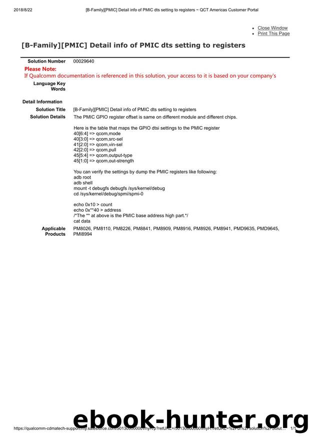 [B-Family][PMIC] Detail info of PMIC dts setting to registers   QCT Americas Customer Portal by Unknown