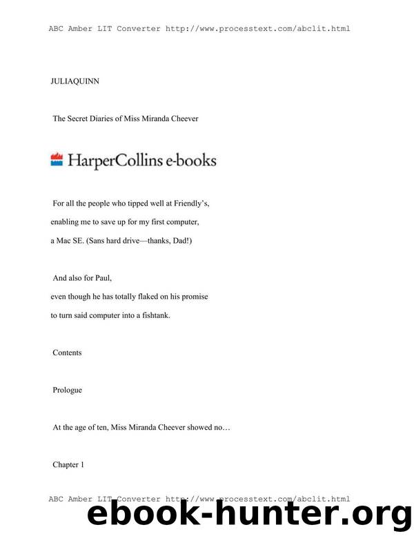 [Bevelstoke 01] by The Secret Diaries of Miss Miranda Cheever