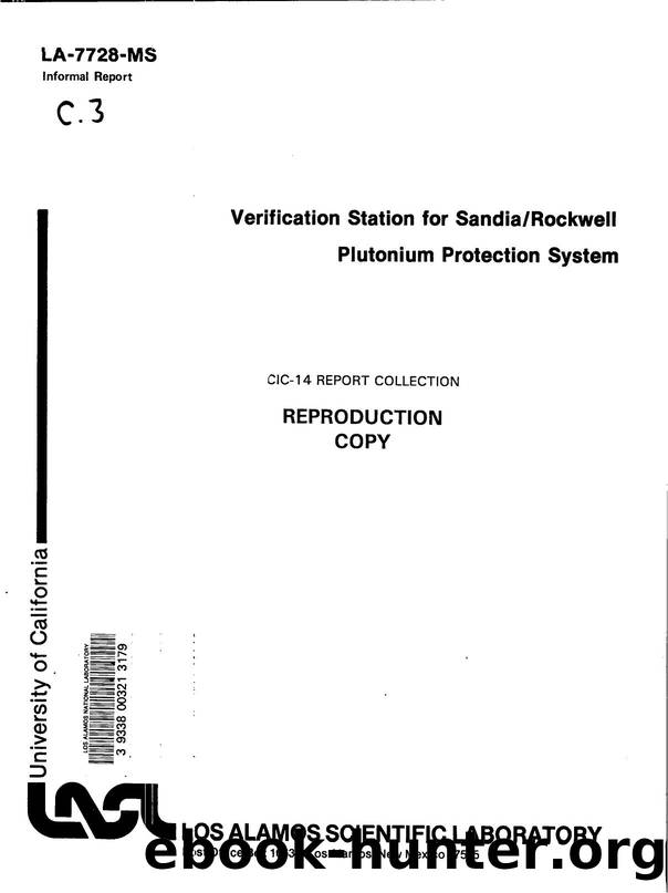 [LA-7728-MS] Verification station for Sandia Rockwell plutonium protection system by LANL Research Library LWW Project