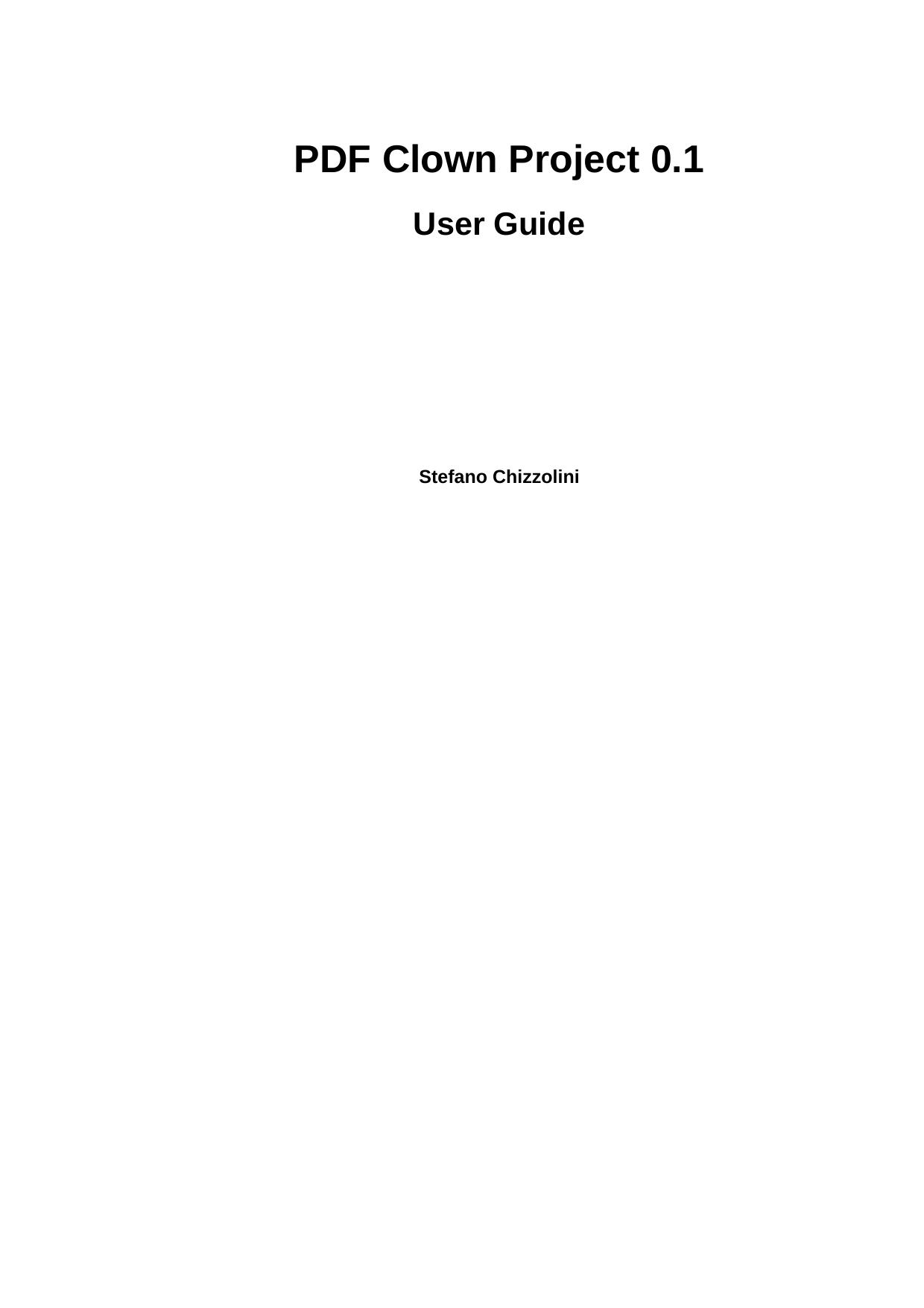 [Manual] PDF Clown Project 0.1 by Stefano Chizzolini