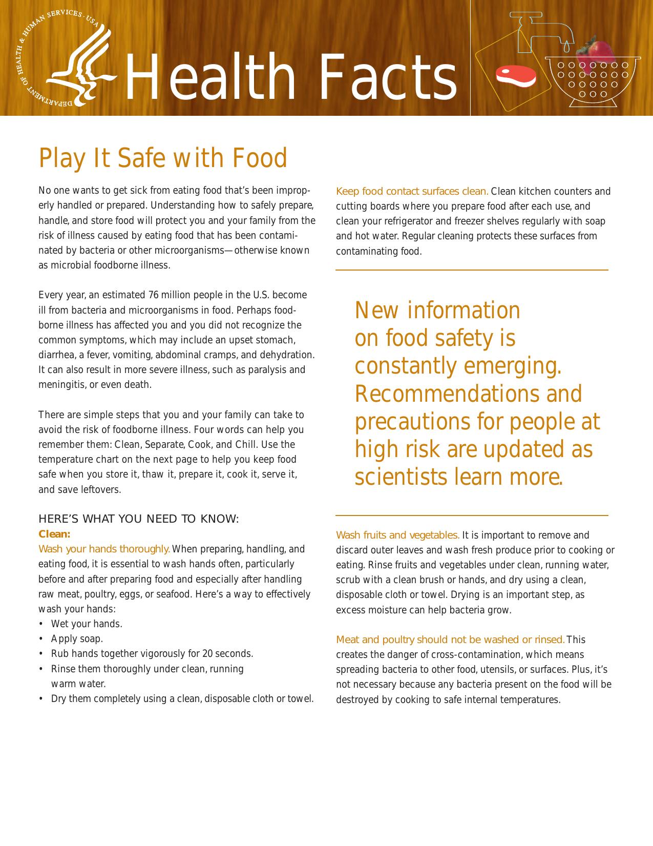 [PDF] Play It Safe with Food by Unknown