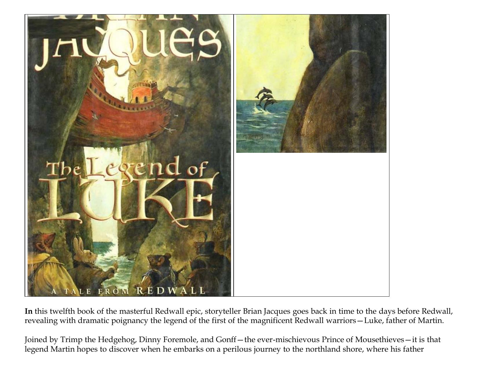 [Redwall 12] - The Legend of Luke by Brian Jacques