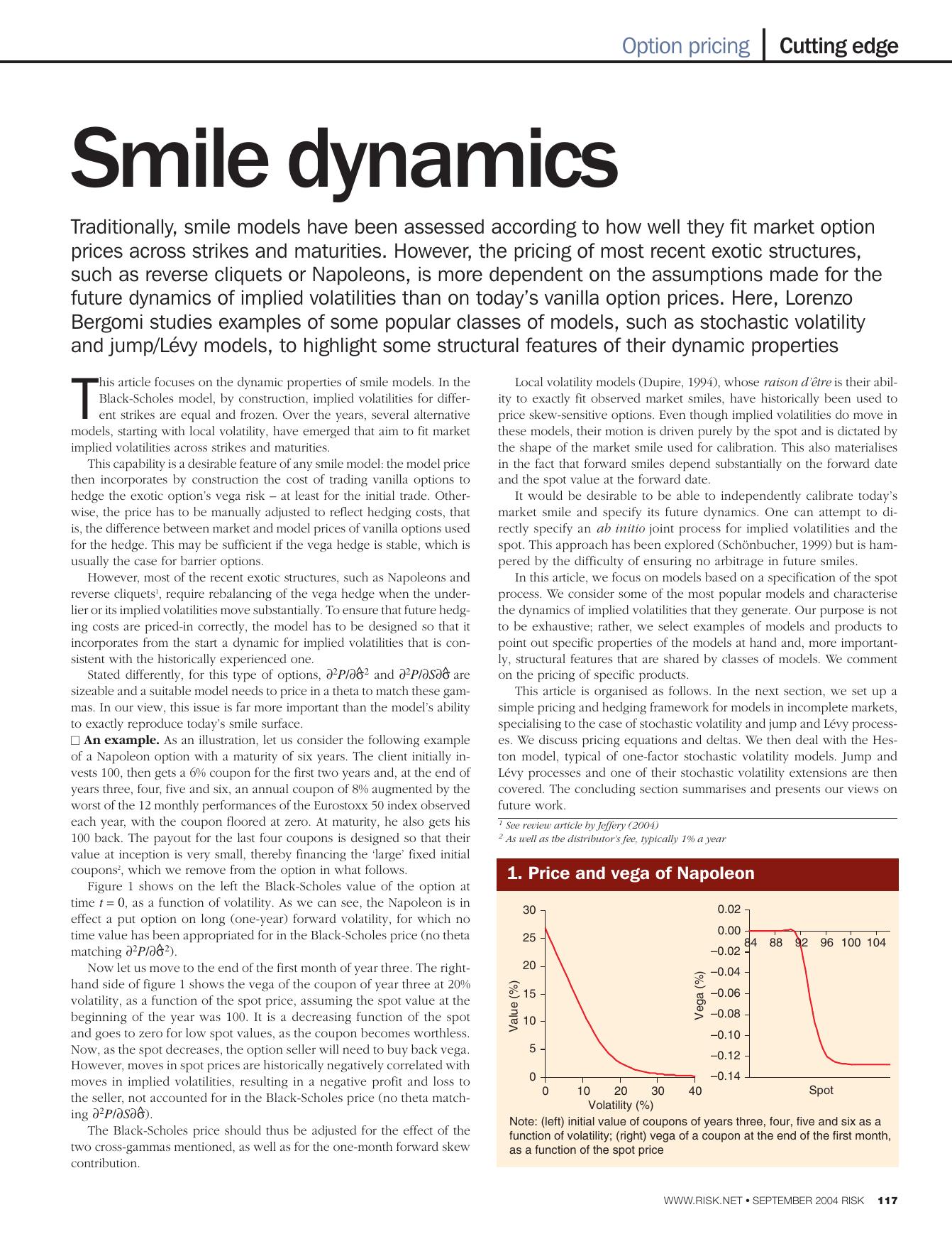 [Risk Magazine, Bergomi] Smile Dynamics by Unknown