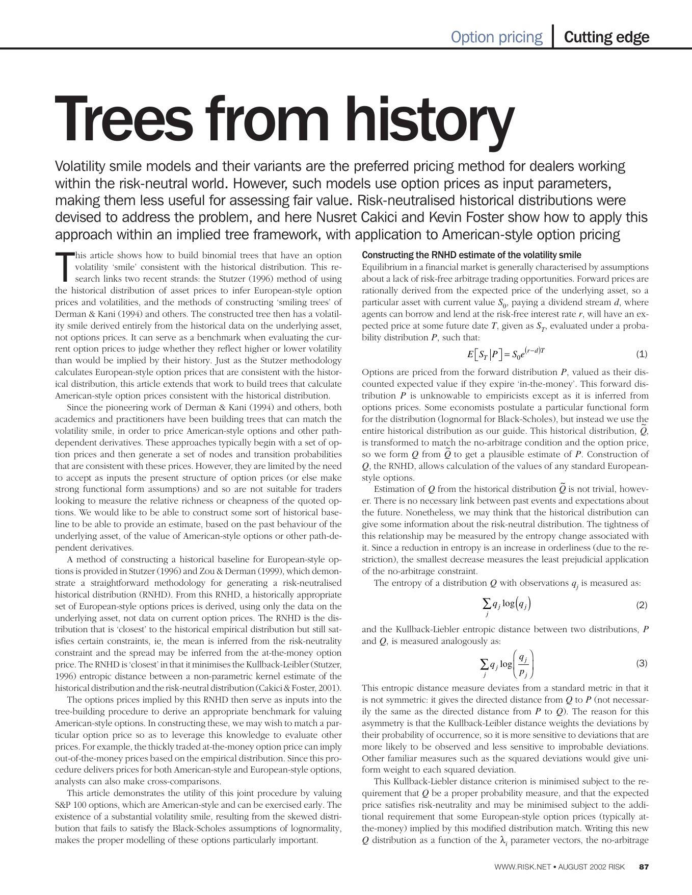 [Risk Magazine, Foster] Trees from History by Unknown
