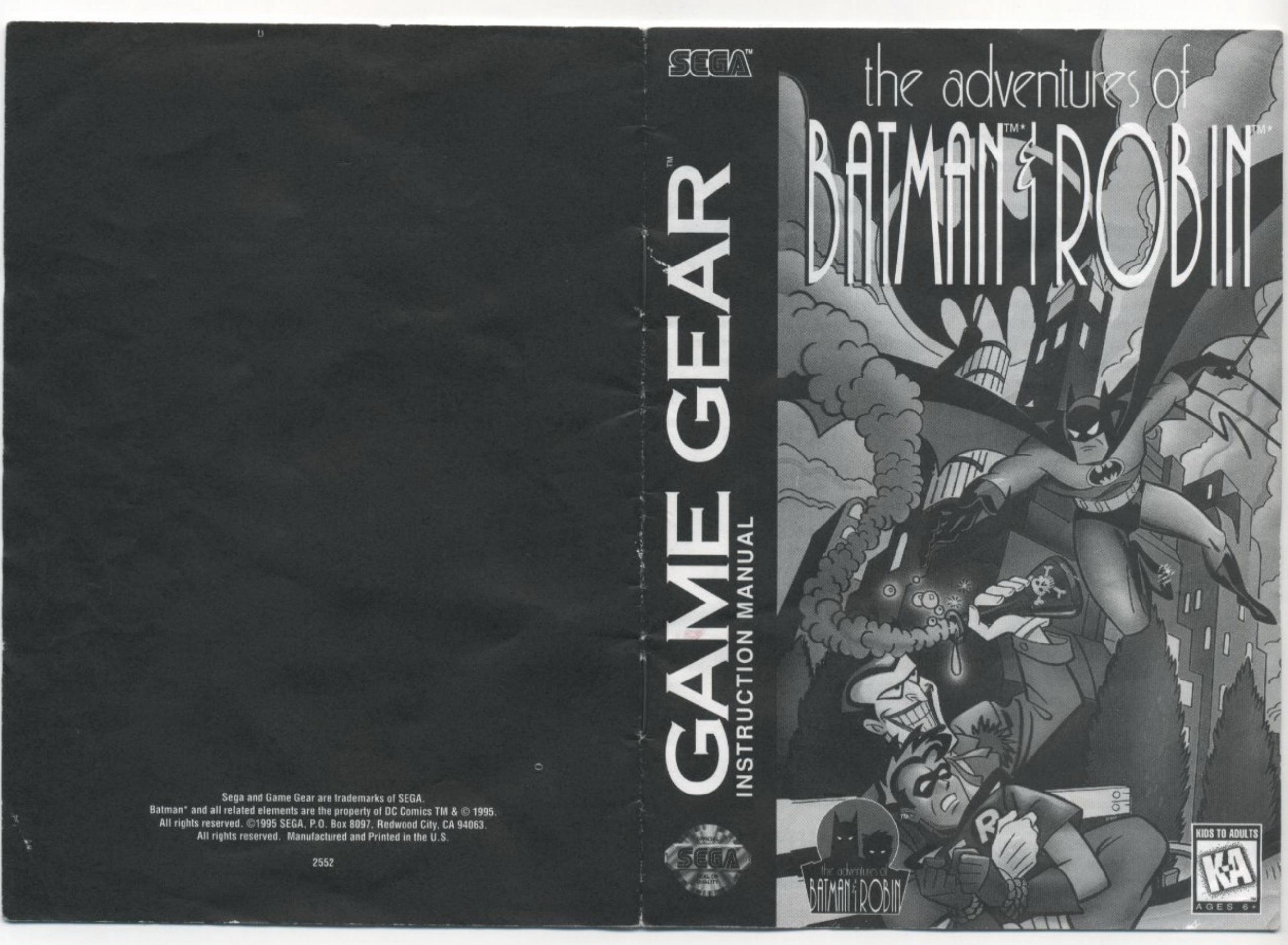 [SEGA GameGear] Sega The Adventures of Batman & Robin (Euro, USA) by Unknown