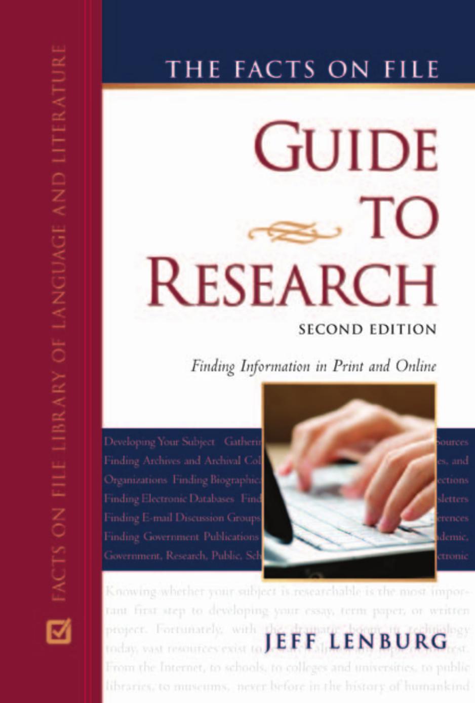 [The Facts On File] Guide to Research, 2nd Edition by Unknown