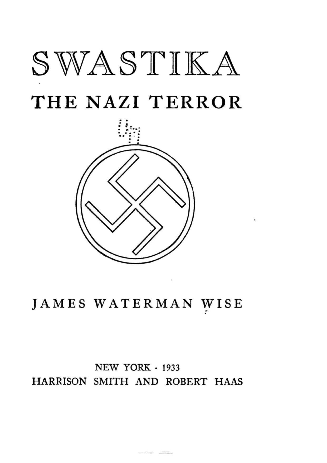 ^Swastika, the Nazi Terror (1933) by Unknown