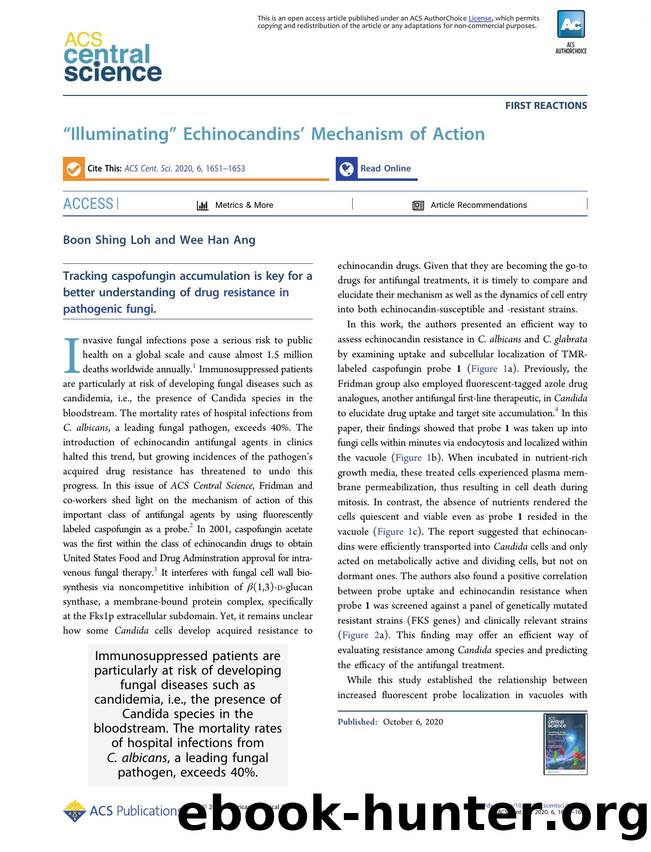 âIlluminatingâ Echinocandinsâ Mechanism of Action by Boon Shing Loh & Wee Han Ang (ORCID: 0000-0003-2027-356X)