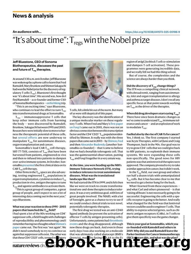 âItâs about timeâ: Tregs win the Nobel prize by Asher Mullard