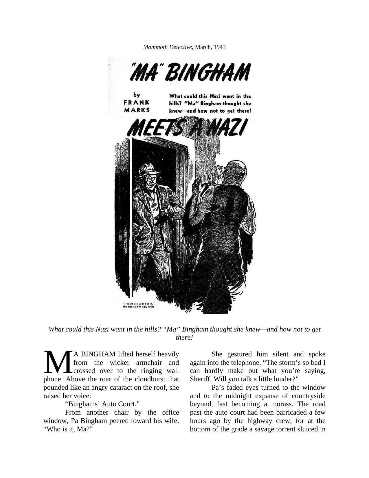 âMaâ Bingham Meets A Nazi by Frank Marks by Monte Herridge