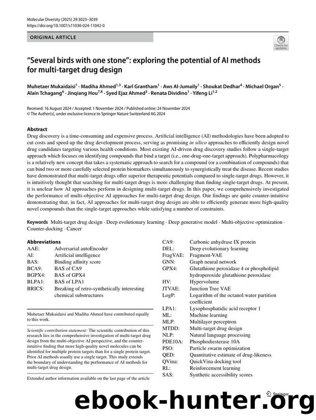 âSeveral birds with one stoneâ: exploring the potential of AI methods for multi-target drug design by unknow