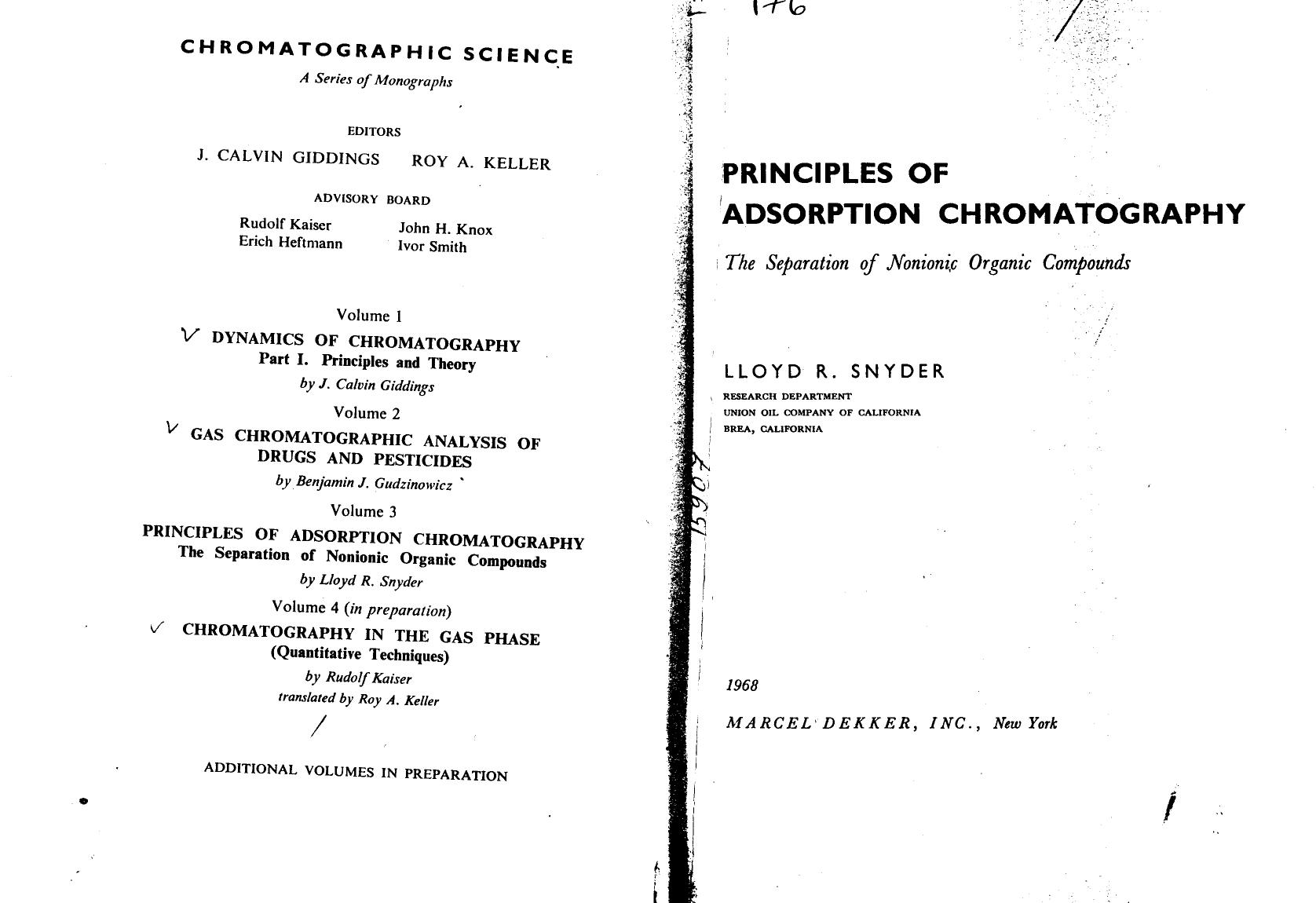 003. Principles of Adsorption Chromatography (1968) by Unknown