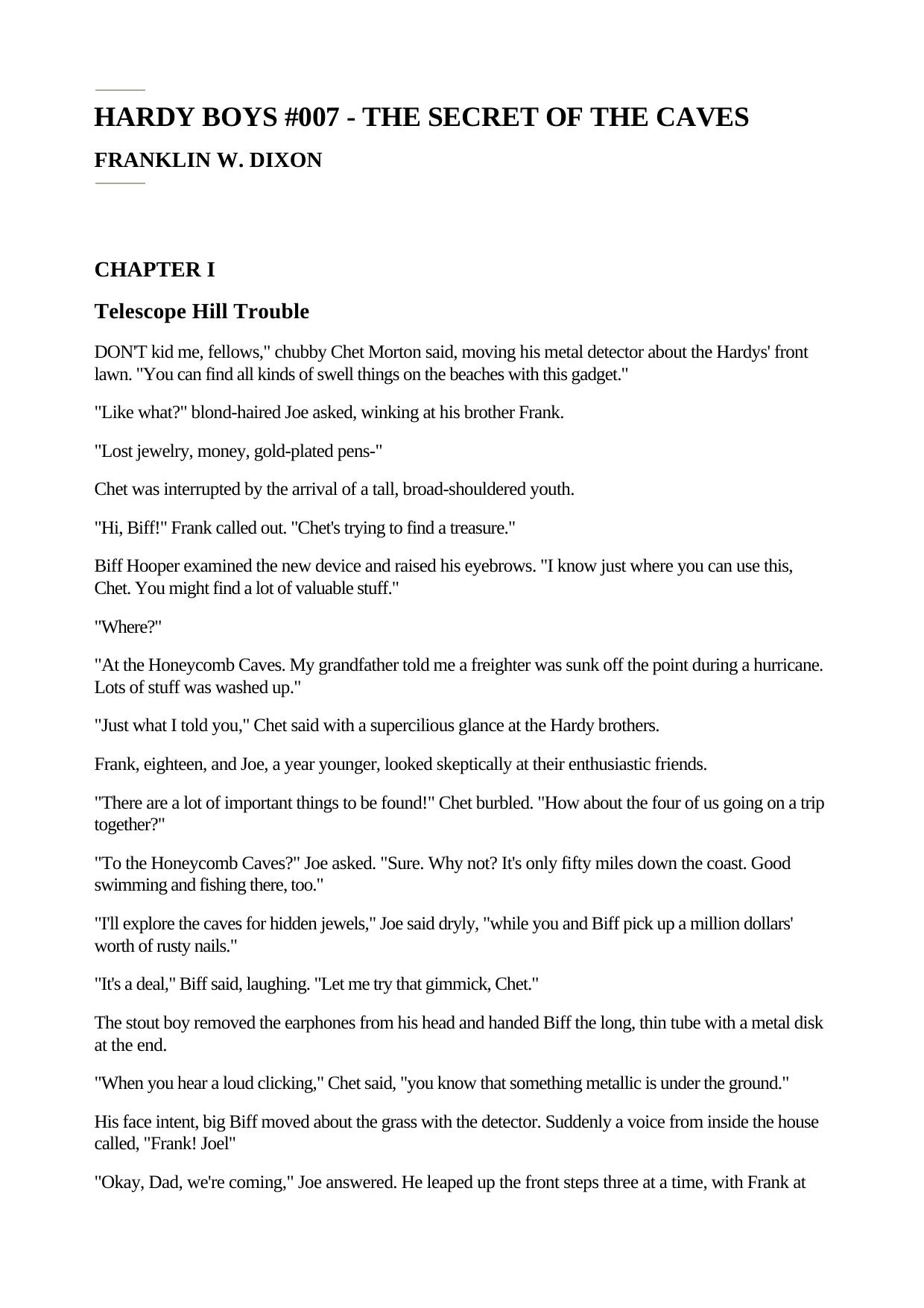 007 The Secret of the Caves by Unknown