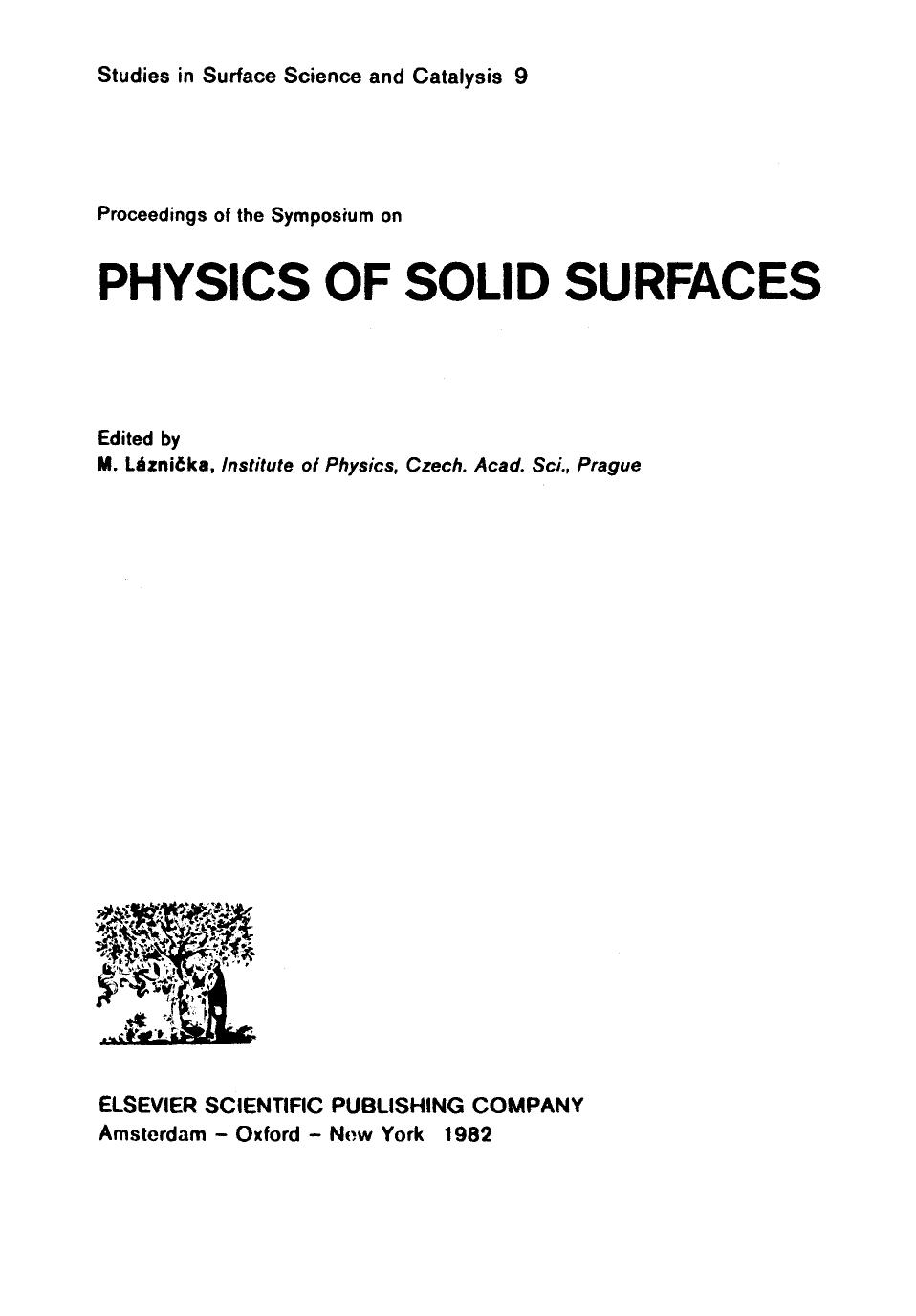 009. Physics of Solid Surfaces (1982) by 4<8=8AB@0B>@