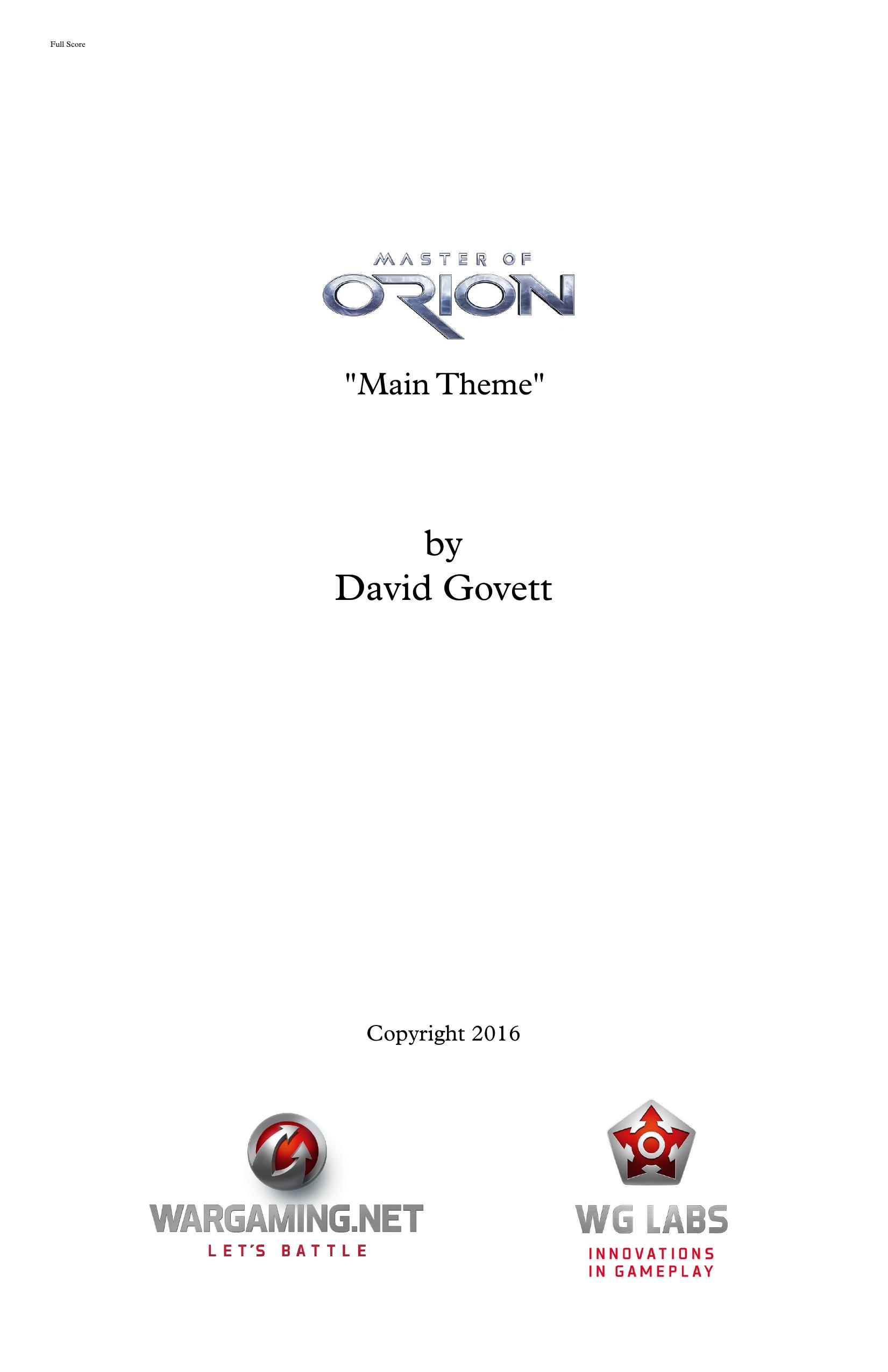 01 Main Theme by Full Score