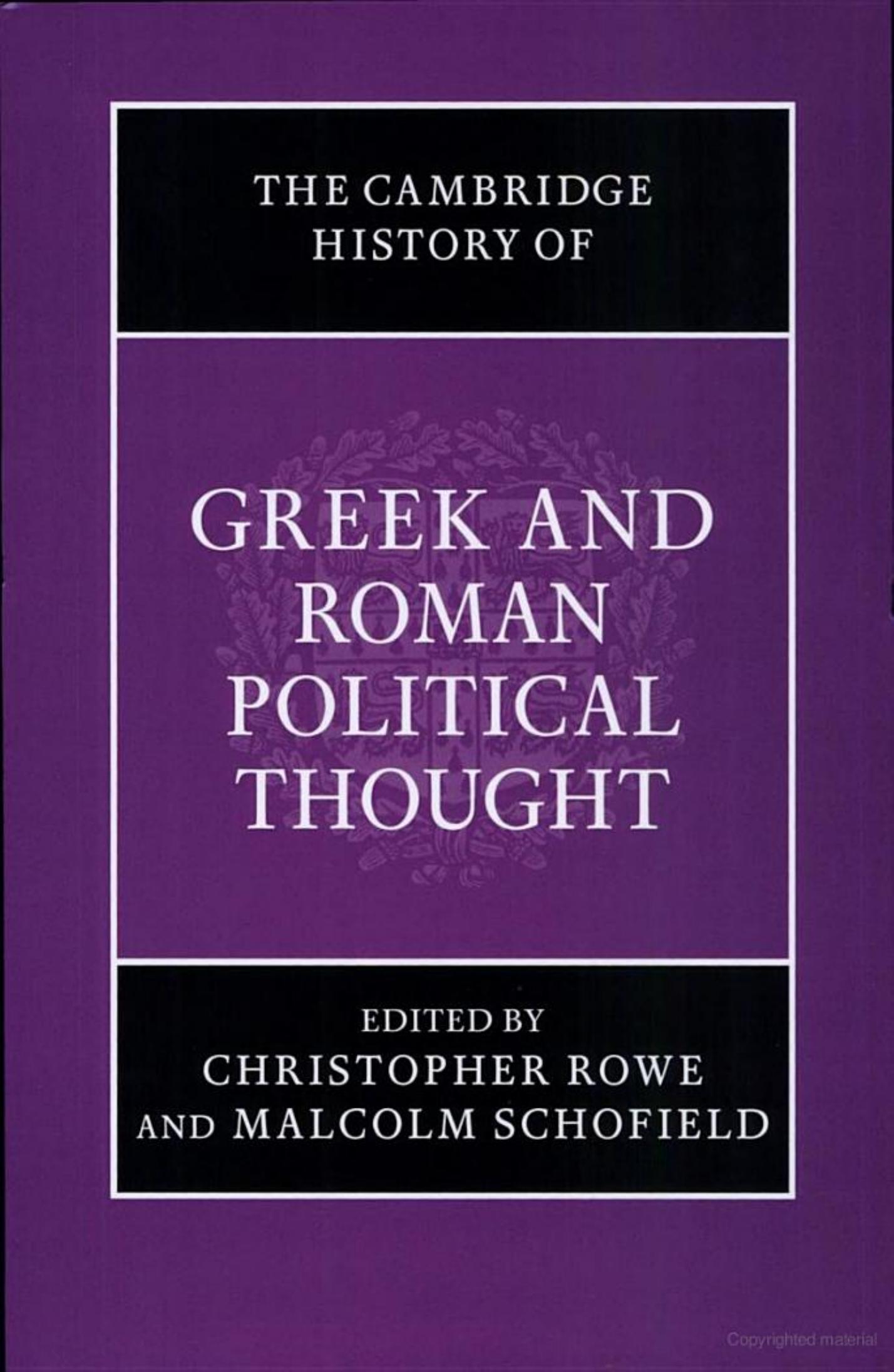 01 The Cambridge History of Greek and Roman Political Thought by Unknown